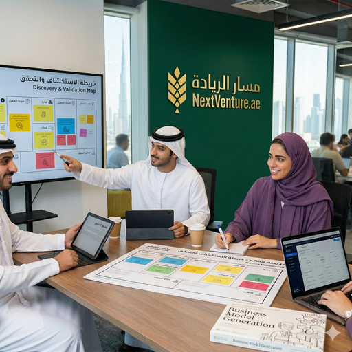 خريطة مسار ريادة الأعمال - الجلسة الافتتاحية لباقة الاستكشاف والتحقق